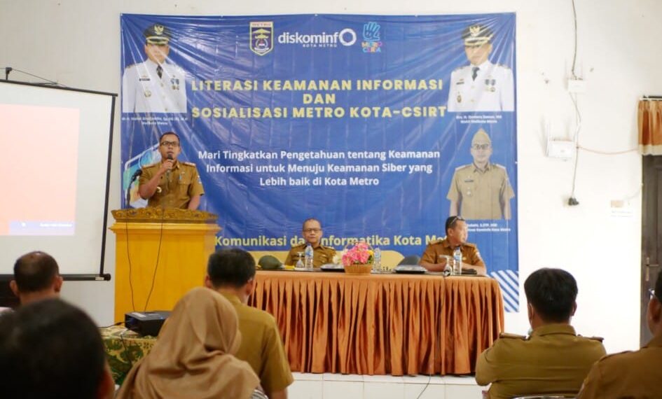 Dinas Komunikasi dan Informatika (Diskominfo) Menggelar Sosialisasi CSIRT (Computer Security Insiden Response Team). 